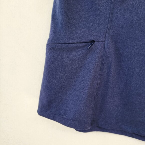 Title Nine Sunbuster Navy Blue Short Sleeve Athletic Top Shirt Golfing Tennis L - Picture 4 of 7